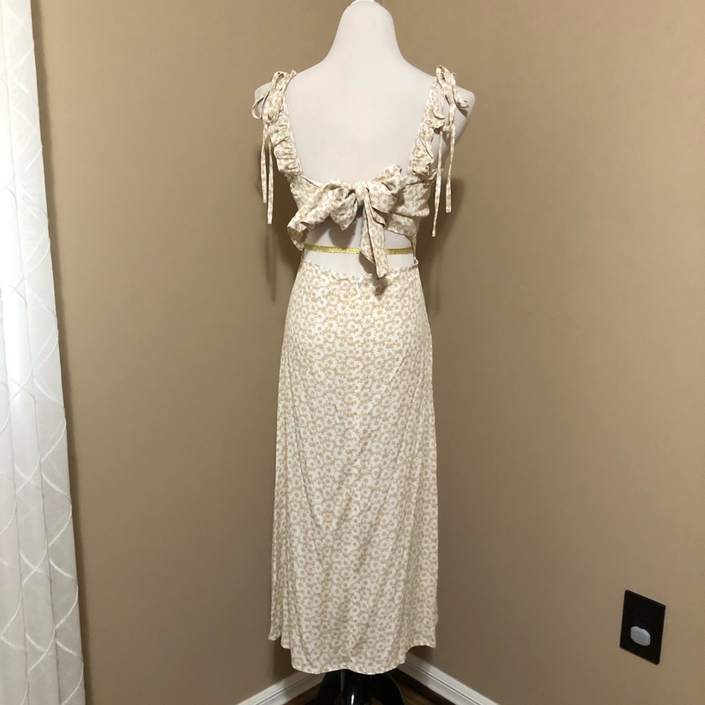 Mini floral printed midi dress